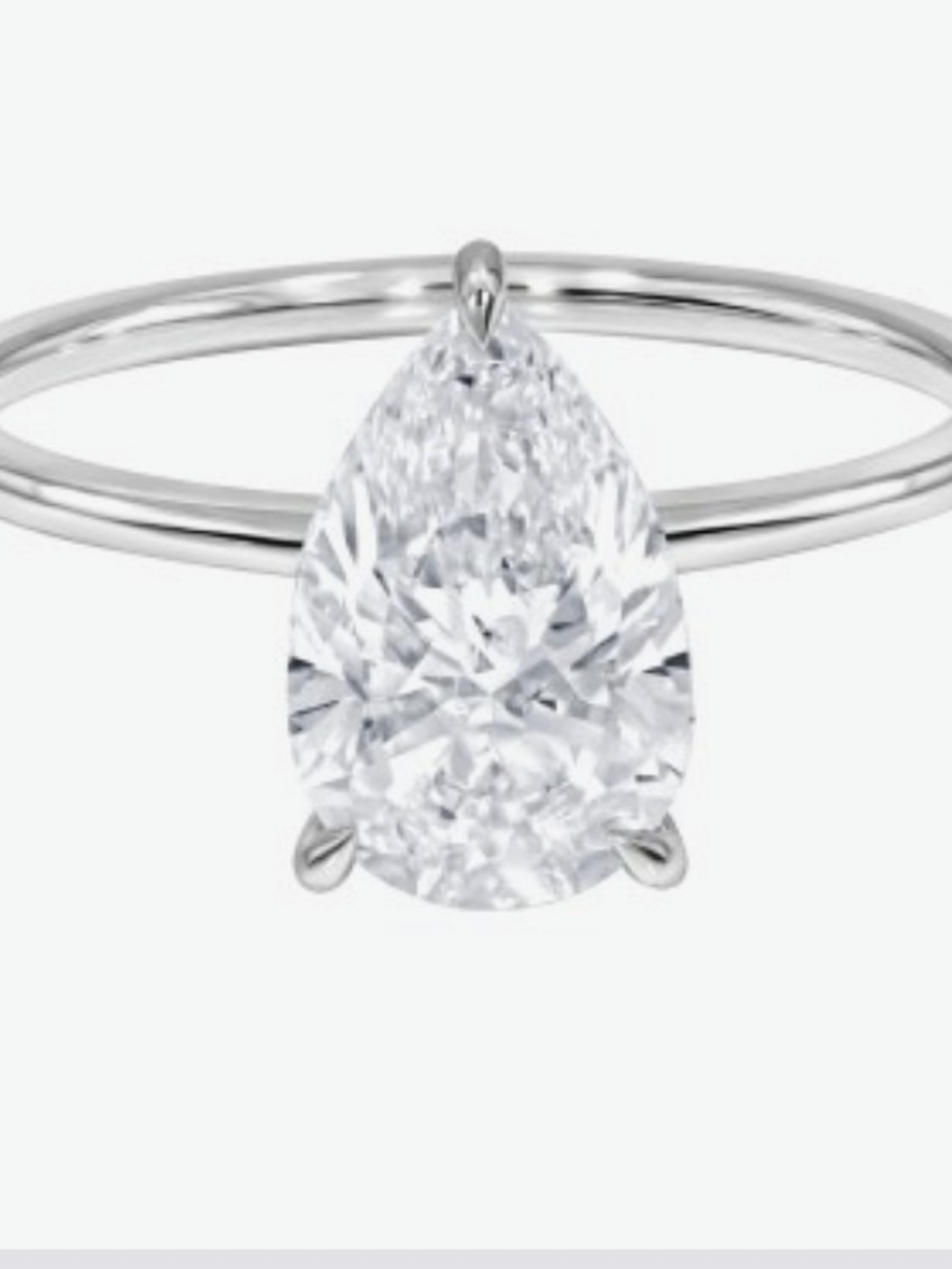 VS Clarity 3 carat 14k Solid White Gold Pearl Lab Grown Diamond Designer Ring S7